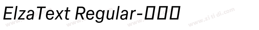 ElzaText Regular字体转换